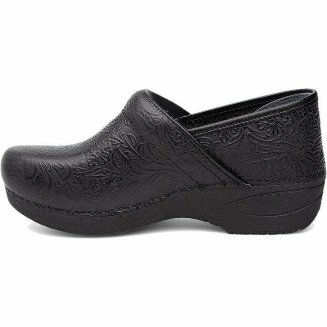 Dansko Women's XP 2.0 Slip-Resistant Nursing Clog Black Floral Leather DANSKO FOOTWEAR Roderer Shoe Center