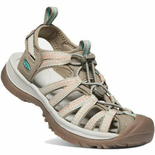 Keen Women's Whisper Water Friendly Sandal Taupe/Coral  KEEN FOOTWEAR Roderer Shoe Center