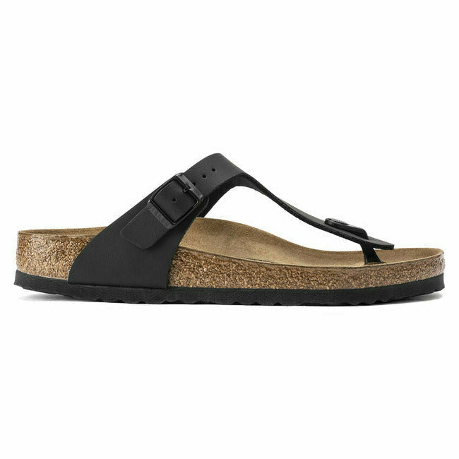 Birkenstock Women's Gizeh Black Birko Flor Sandals Regular Thong BIRKENSTOCK FOOTWEAR Roderer Shoe Center