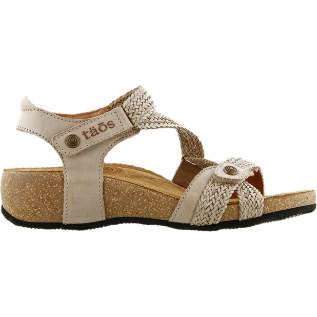 Taos Women's Trulie Sandal Comfort Cork Footbed Stone Leather TAOS FOOTWEAR Roderer Shoe Center