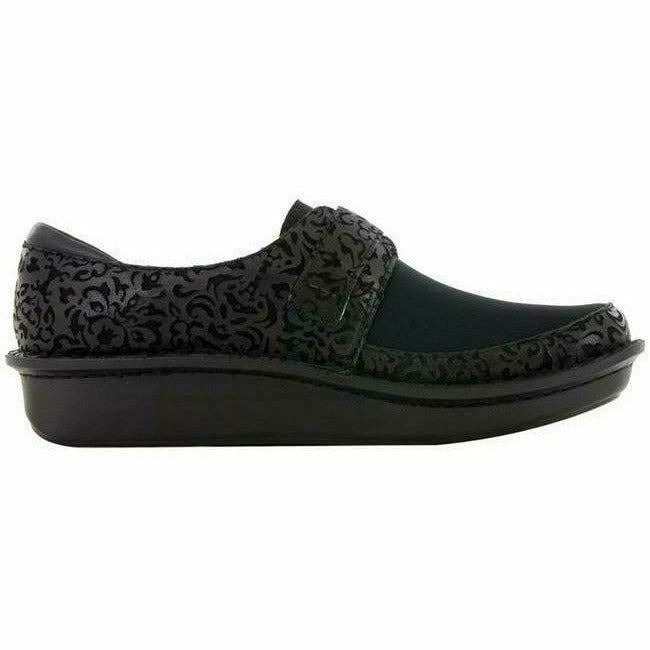 Alegria Women's Brenna Adjustable Strap Slipon with Arch Support Black ALEGRIA FOOTWEAR Roderer Shoe Center