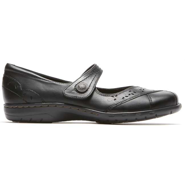 Rockport Cobb Hill Women's Petra Mary Jane Black Leather COBB HILL FOOTWEAR Roderer Shoe Center