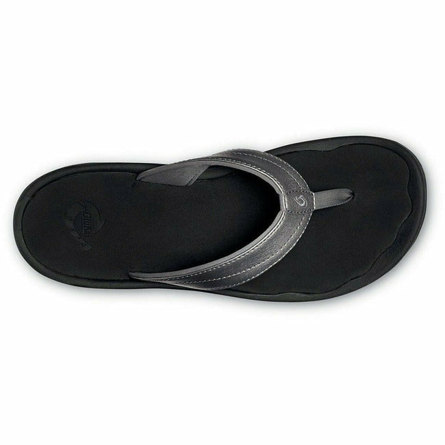 Olukai Women's Ohana Flip Flop Slip On Sandal Pewter OLUKAI FOOTWEAR Roderer Shoe Center