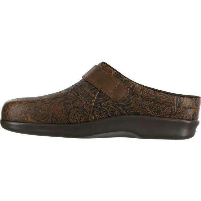 SAS Women's Clog Slipon Cowboy Floral Brown SAS FOOTWEAR Roderer Shoe Center