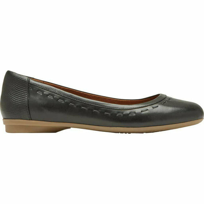 Rockport Women's Cobb Hill Maiika Ballet Flat Black Leather COBB HILL FOOTWEAR Roderer Shoe Center