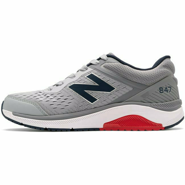 New Balance 847 Men's Walking Stability Shoe w/ Rollbar Grey Mesh v4 NEW BALANCE FOOTWEAR Roderer Shoe Center