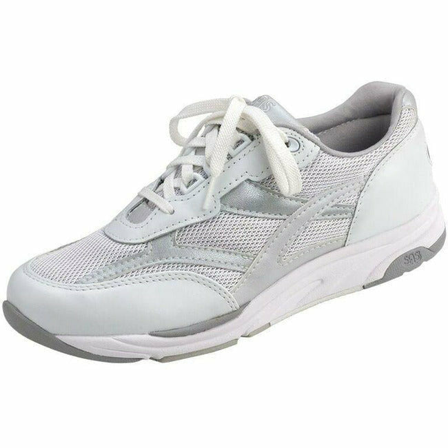 SAS women's Tour Mesh White Silver walking comfort laceup sneaker SAS FOOTWEAR Roderer Shoe Center