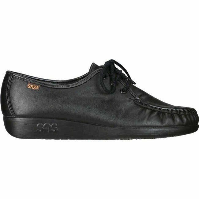 SAS Women's Siesta Lace Up Cushioned Padded Arch Black   SAS FOOTWEAR Roderer Shoe Center