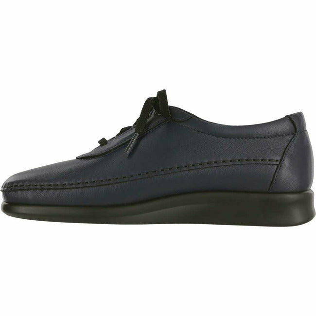 SAS Women's Traveler Lace Up Walking Shoe Navy Leather Made in America SAS FOOTWEAR Roderer Shoe Center